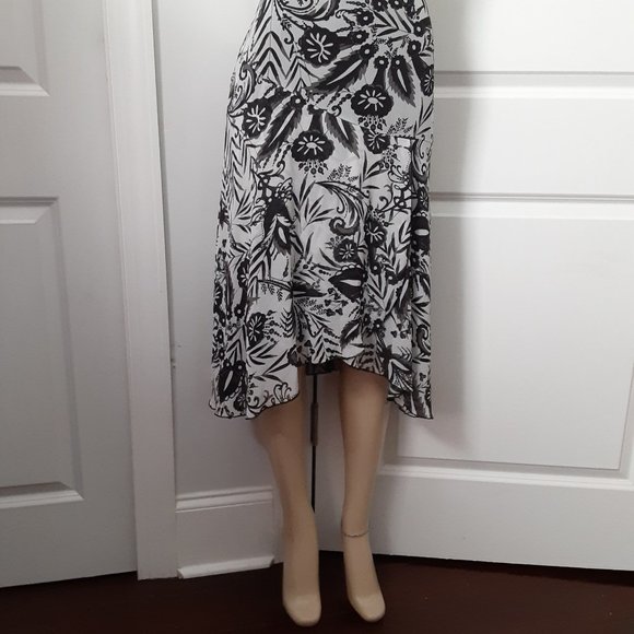 Floral Faux Wrap Midi A Line Apt 9 Skirt Size 8 - Picture 2 of 11